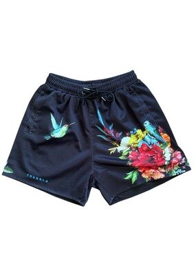 YoungLA Hummingbird Floral Mesh Gym Basketball Shorts Black Men’s Small